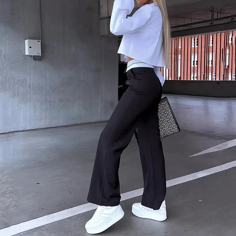 Women's Fashion Two-Piece Set with Loose Pants