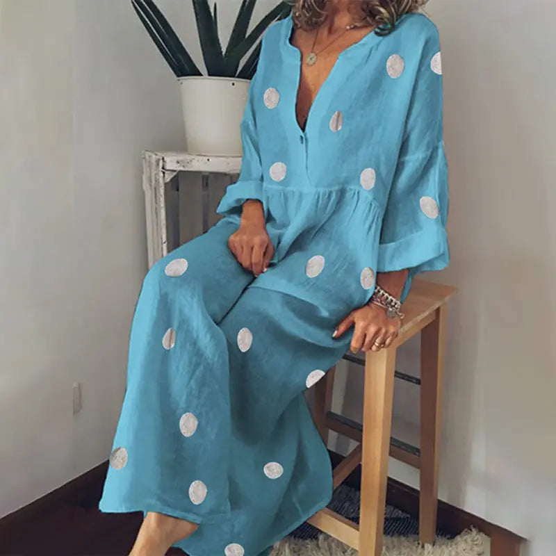Vestido Maxi Estampado Bohemio