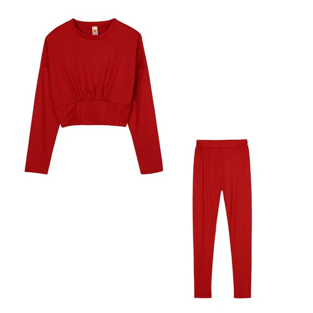 Conjunto Deportivo Casual de Dos Piezas para Otoño