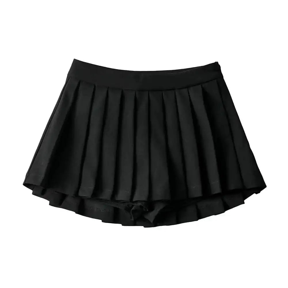 Falda Plisada de Cintura Alta para Mujer