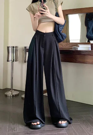 Pantalones Anchos de Cintura Alta Ligeros