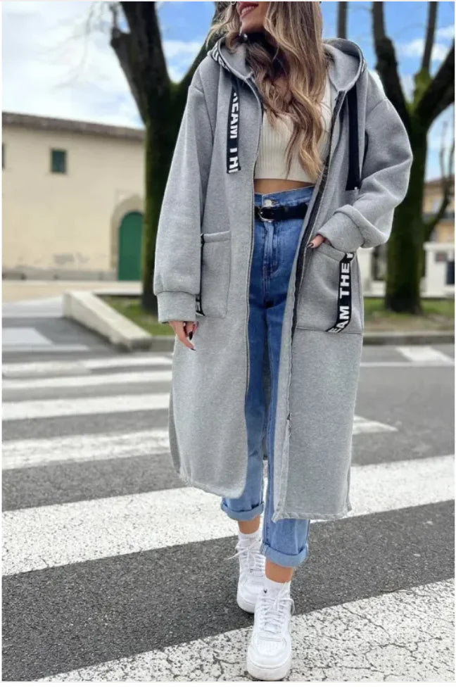 Chaqueta Deportiva con Capucha y Cierre