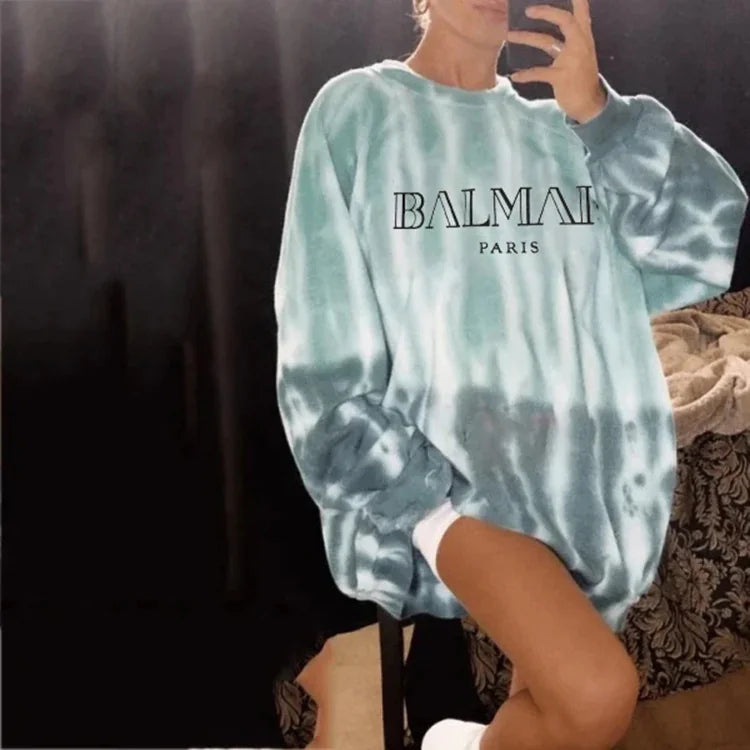 Sudadera con Capucha Estampada Tie-Dye
