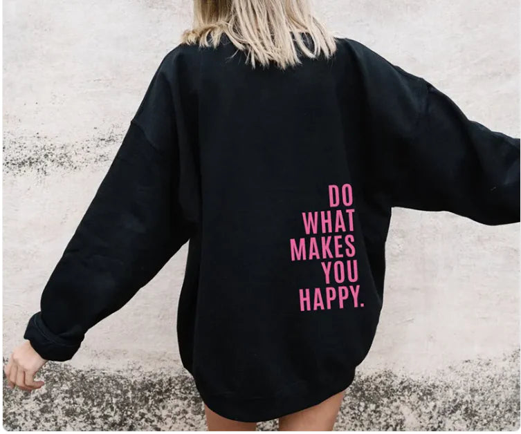 Hoodie Happy Print