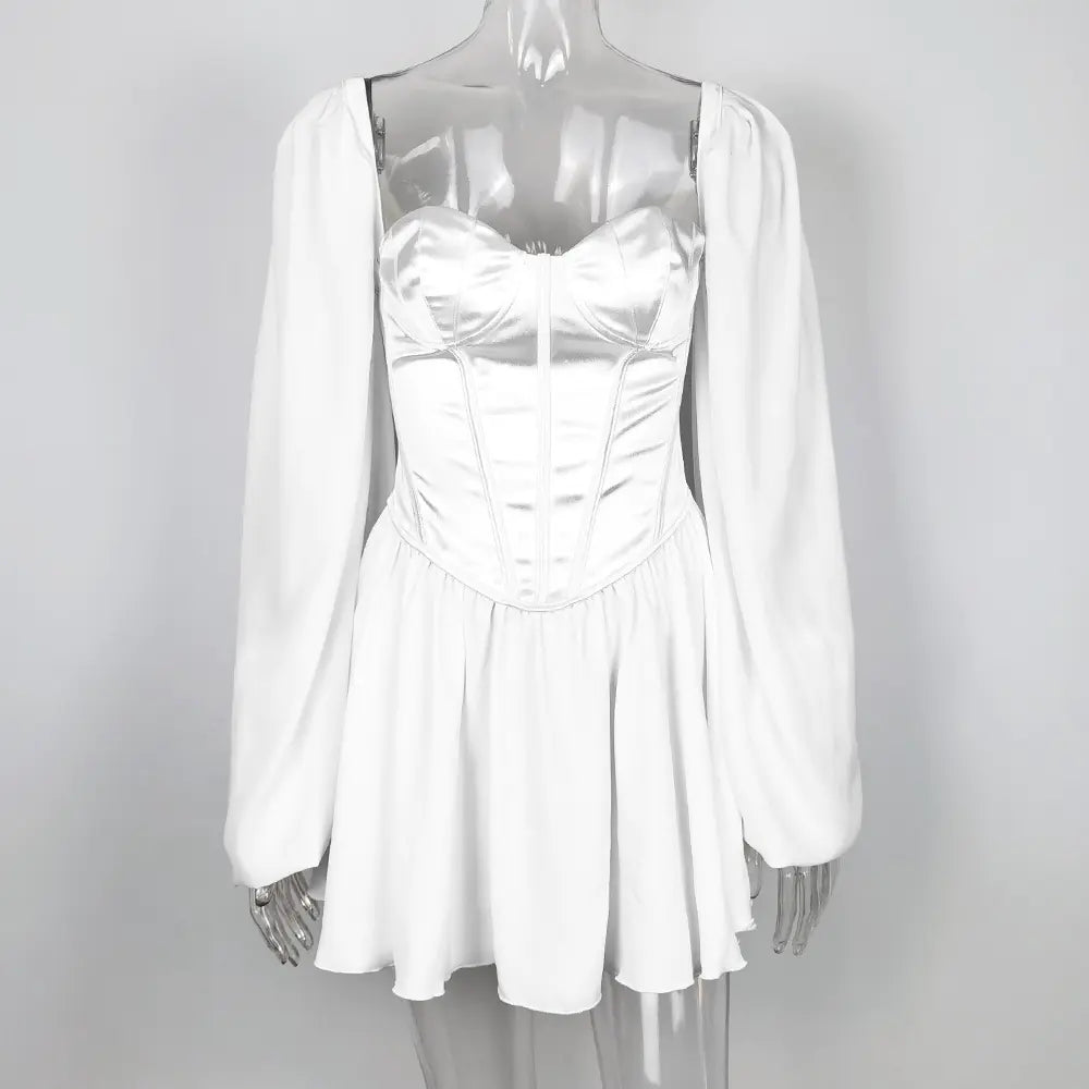 Vestido Ajustado con Mangas de Farol