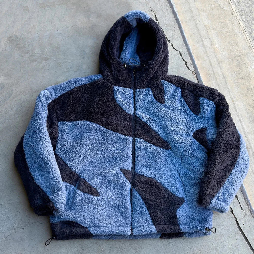 Chaqueta Esponjosa de Lana con Cremallera
