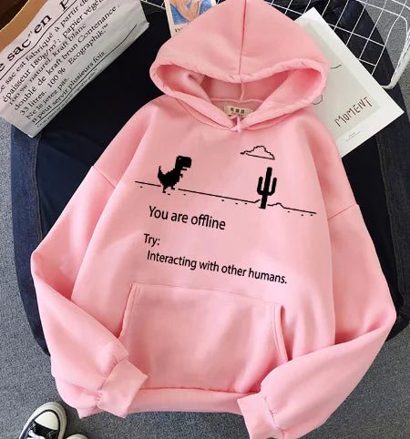 Sudadera Retro con Capucha y Mangas Largas