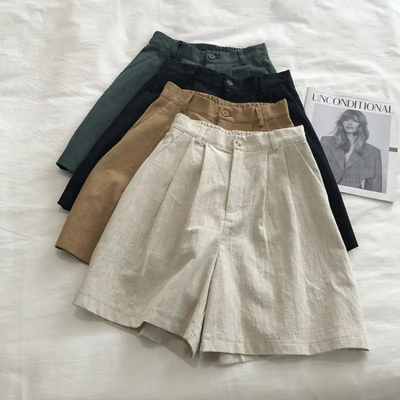 Shorts anchos de Cintura Alta para mujer