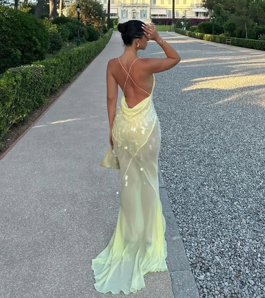 Vestido de Noche Sirena con Lentejuelas