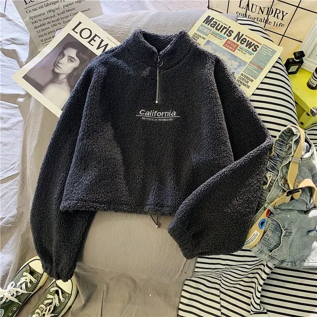 Sudadera con Capucha de Forro Polar con Bordado