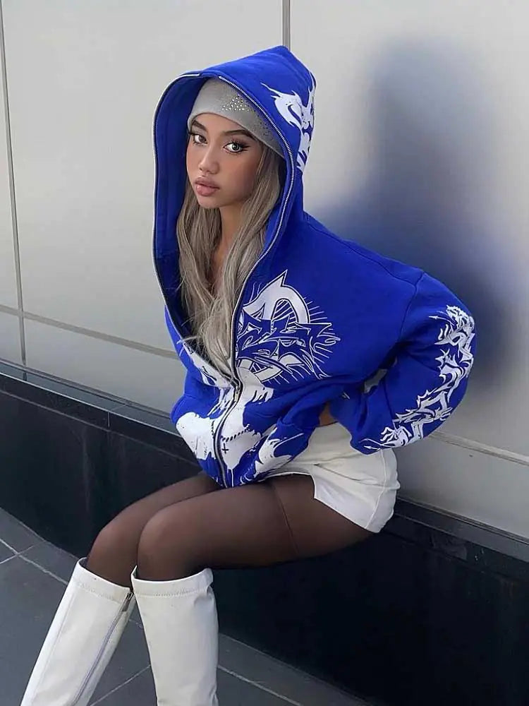 Cárdigan unisex con estampado esqueleto