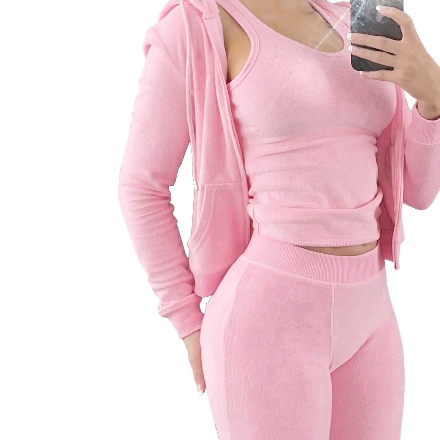 Conjunto de Chaleco con Capucha en Otoño Invierno