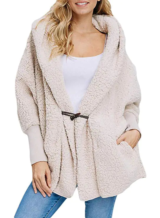 Chaqueta con Capucha de Peluche con Bolsillos