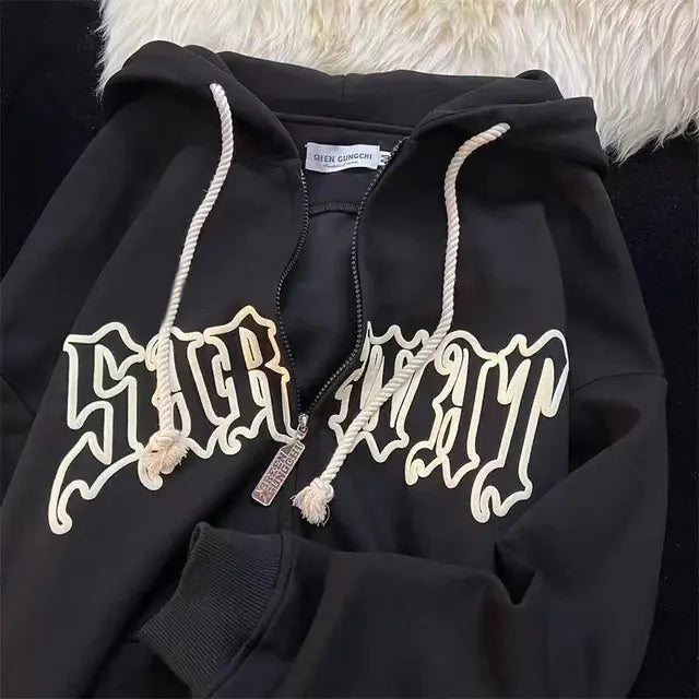 Sudadera Estampada Mujer – Estilo Harajuku Y2K