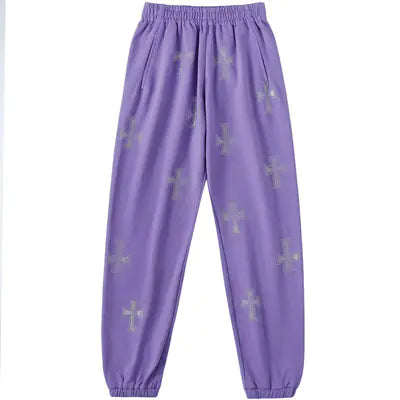 Sudadera con Capucha y Cremallera de Estrás en Forma de Cruz