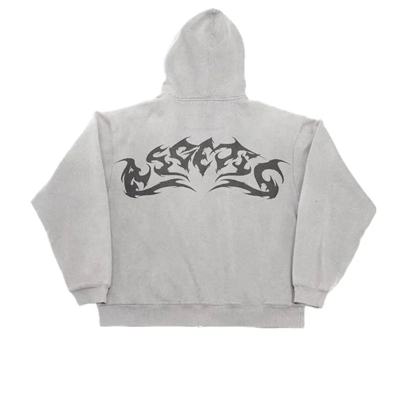 Street Gothic Y2K Printed Hoodie