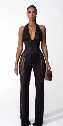 Mono Halter con Escote en V