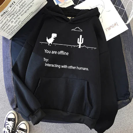 Sudadera Retro con Capucha y Mangas Largas
