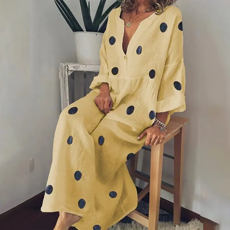 Vestido Maxi Estampado Bohemio