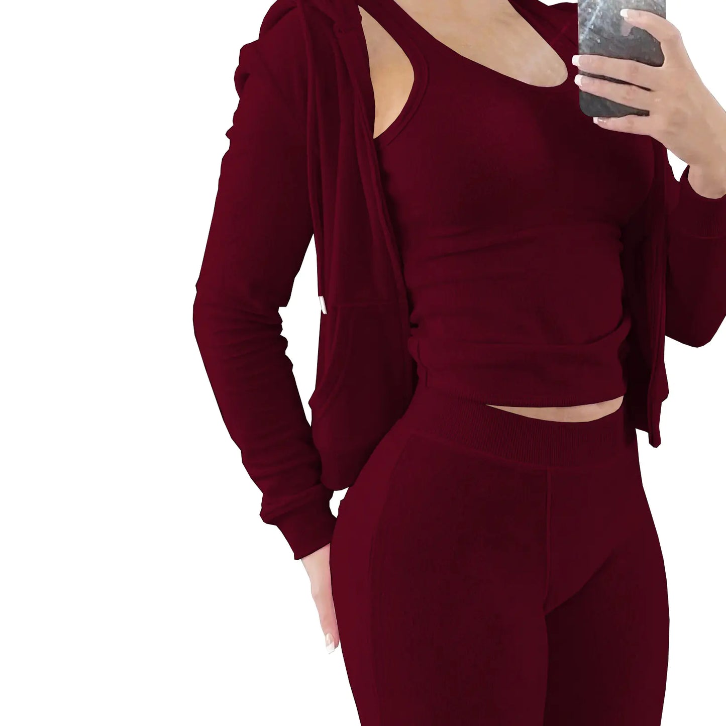 Conjunto de Chaleco con Capucha en Otoño Invierno