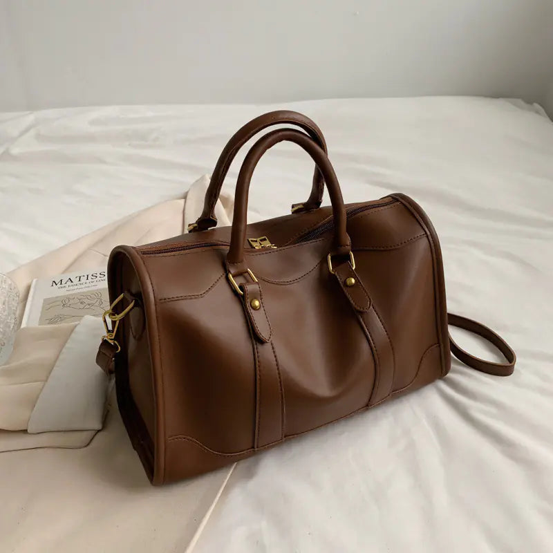 Bolso Grande de textura con asa corta