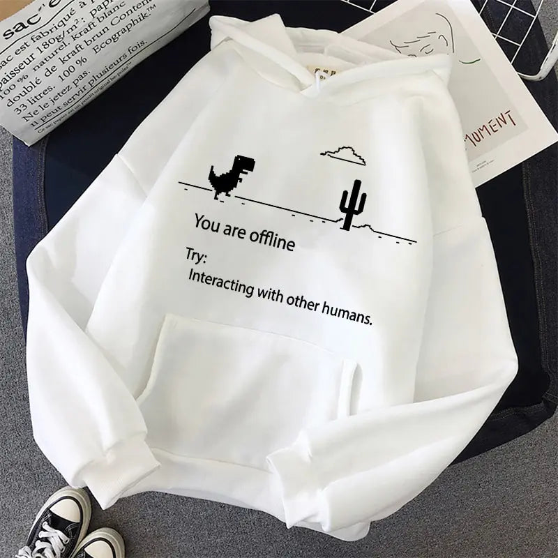 Sudadera Retro con Capucha y Mangas Largas