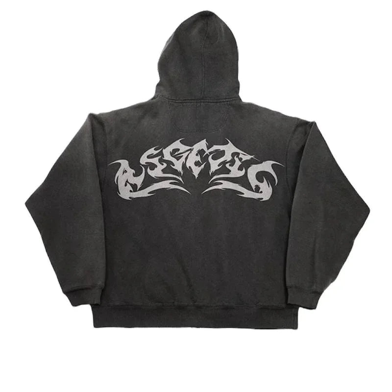 Street Gothic Y2K Printed Hoodie