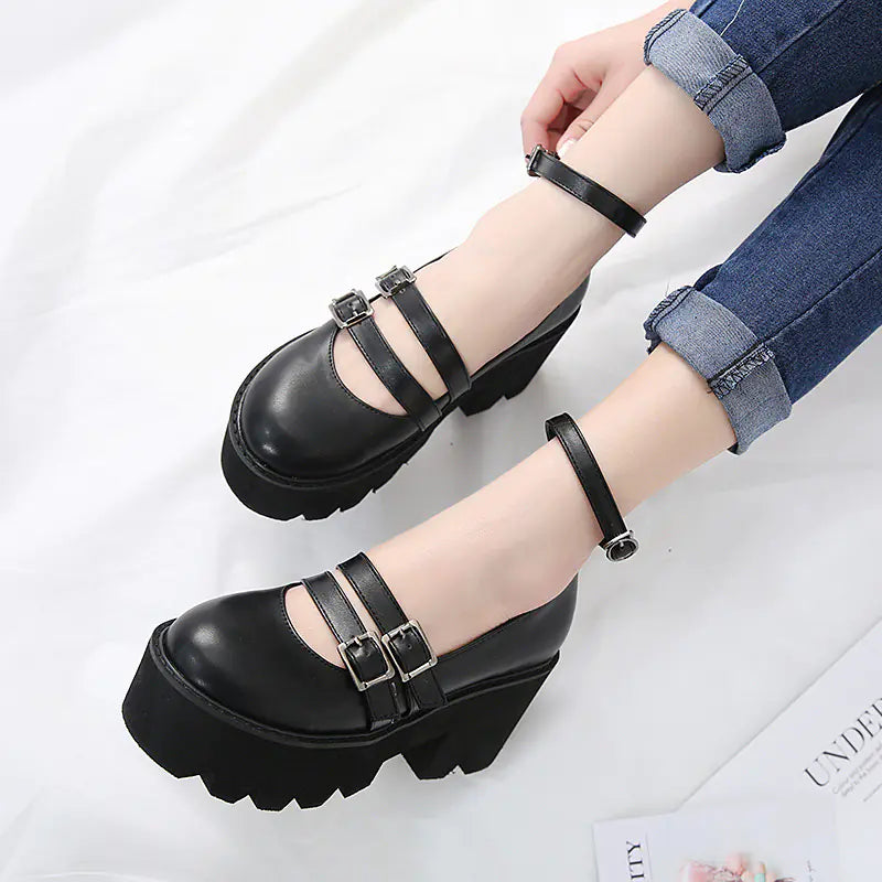 Zapatos de Plataforma con Tacón