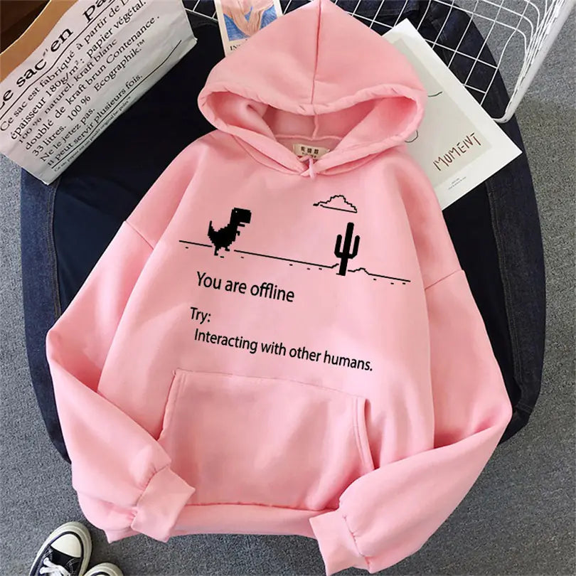 Sudadera Retro con Capucha y Mangas Largas