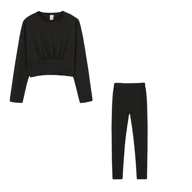 Conjunto Deportivo Casual de Dos Piezas para Otoño