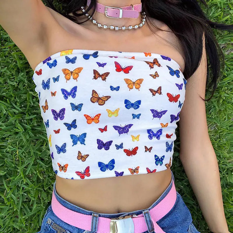 Top Strapless Mariposa