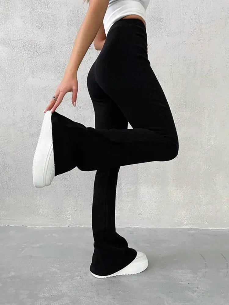 Pantalones Casuales de Cintura Alta para Mujer