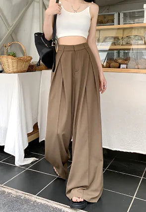 Pantalones Anchos de Cintura Alta Ligeros