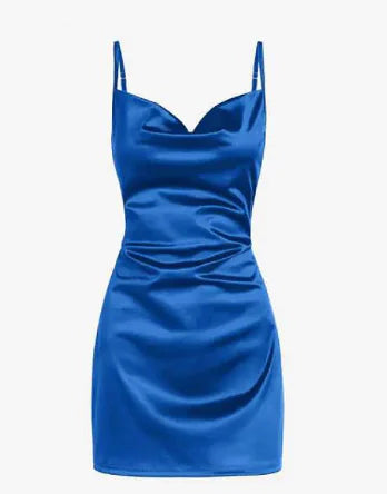 Vestido Ajustado de Fibra Sintética