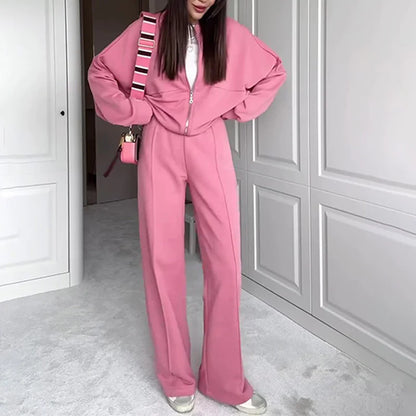 Conjunto de Suéter y Pantalones con Cremallera