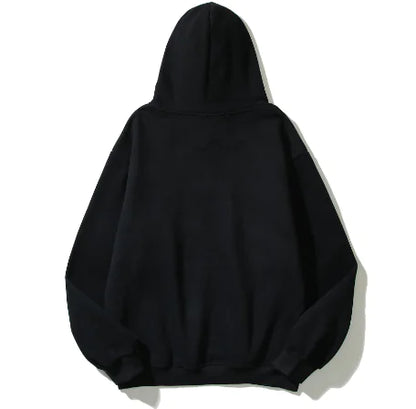 Sudadera Bordada con Capucha y Vellón Retro