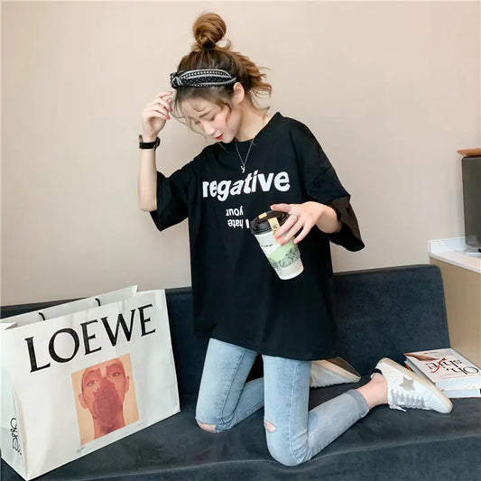 Top Básico Casual Holgado Estilo Coreano