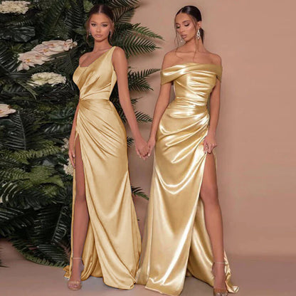 Vestido Satén Strapless Y2K