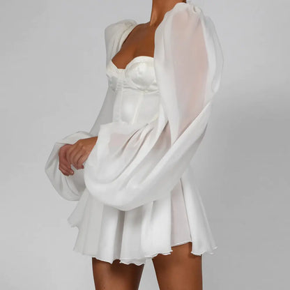 Vestido Ajustado con Mangas de Farol