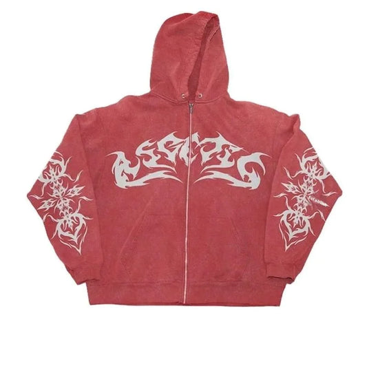 Street Gothic Y2K Printed Hoodie