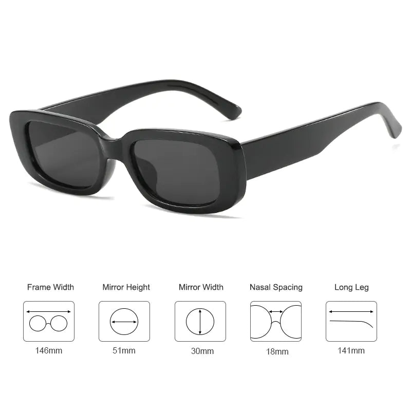 Y2K Small Rectangular Candy Tone Sunglasses for All