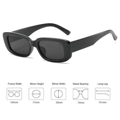 Y2K Small Rectangular Candy Tone Sunglasses for All