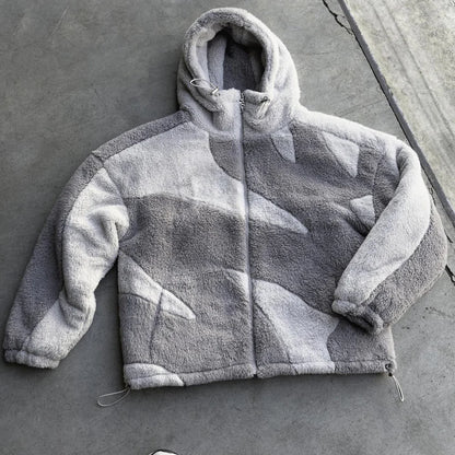 Chaqueta Esponjosa de Lana con Cremallera