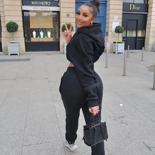 Conjunto Sudadera y Pantalón con Bolsillos Estampados