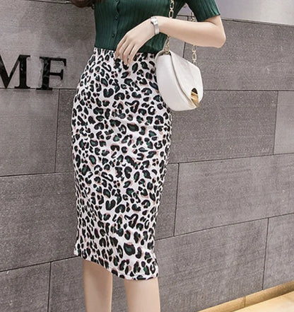 Falda Midi Estampada Floral de Cintura Alta