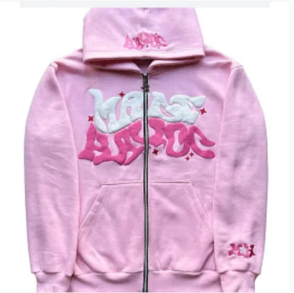Sudadera con Capucha y Cremallera Estampada