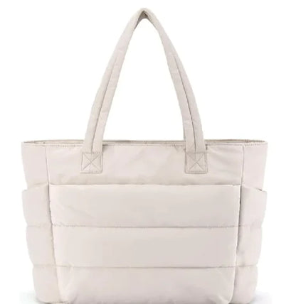 Bolso de Algodón Grande con Cremallera