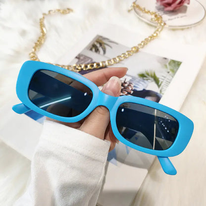 Y2K Small Rectangular Candy Tone Sunglasses for All