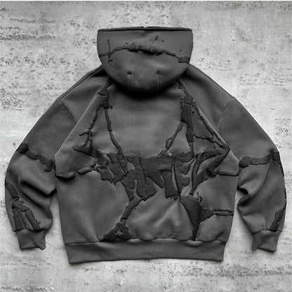 Sudadera con Capucha y Cierre Y2K