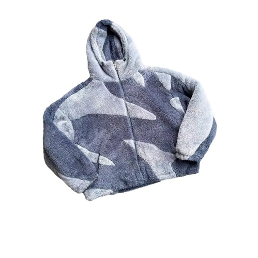 Chaqueta Esponjosa de Lana con Cremallera